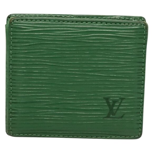 LOUIS VUITTON Epi Porte Monnaie Boite Coin Purse Green - Picture 13 of 15